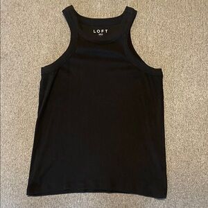 LOFT Black Sleeveless Tank Top